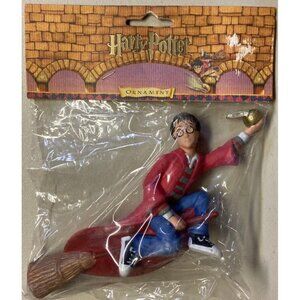Harry Potter Ornament Flying On Broom Golden Snitch Kurt Adler Christmas 2001